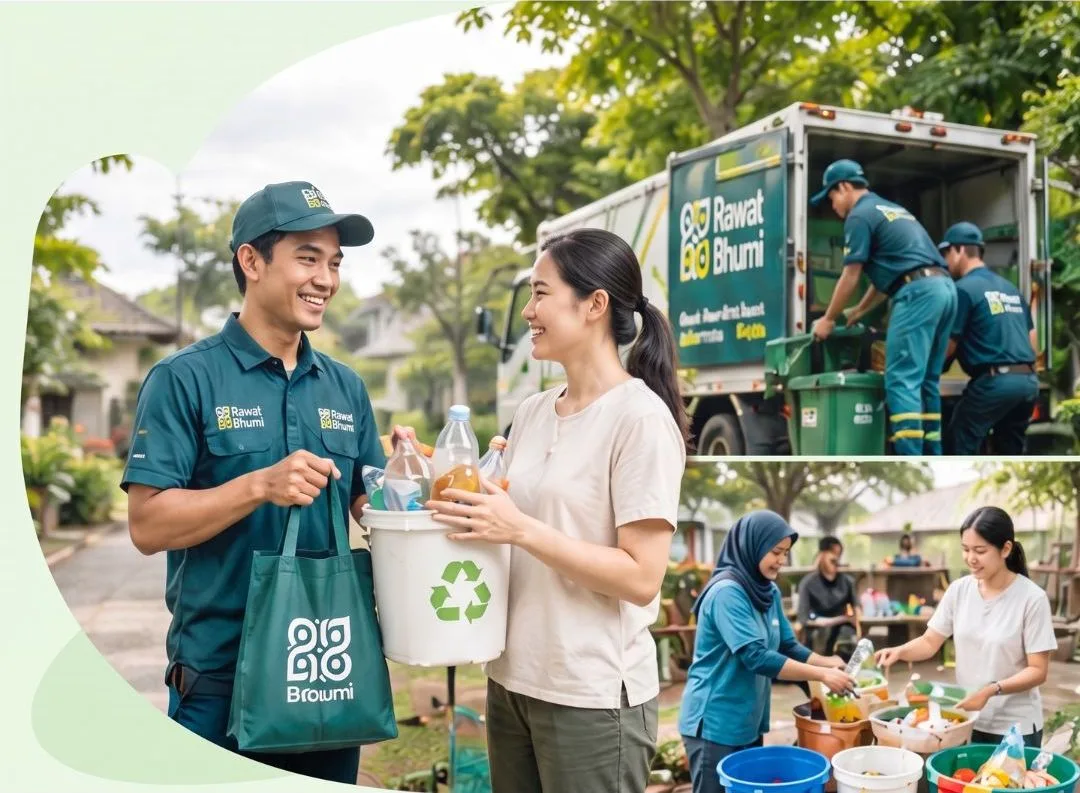 Warga memilah sampah dari rumah